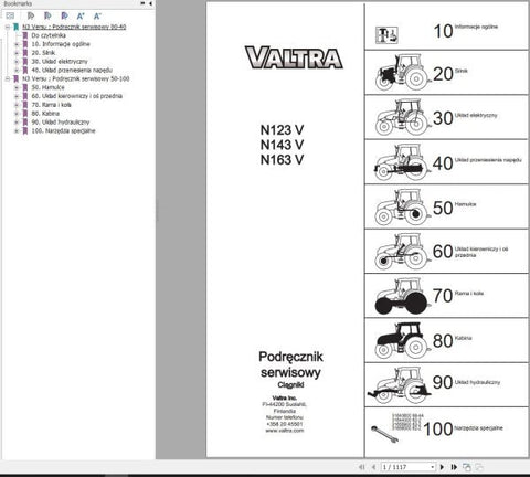 Discover the ultimate resource for maintaining your Valtra Tractor with the N123V, N143V, and N163V Service Manual in PDF format. This comprehensive guide is designed to provide you with detailed instructions and insights, ensuring your tractor operates at peak performance.