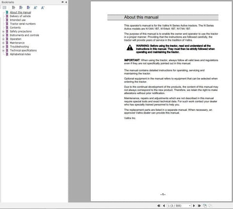 With detailed instructions and diagrams, this manual covers everything from routine maintenance to troubleshooting tips, empowering you to tackle any challenge with confidence. Whether you're a seasoned operator or new to Valtra tractors, this resource is invaluable for maximizing efficiency and productivity on the field.