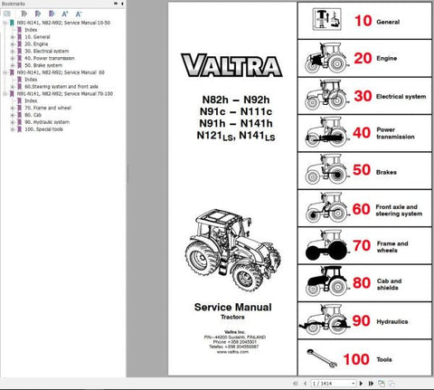 Unlock the full potential of your Valtra tractor with the comprehensive N82H to N141LS Service Manual in PDF format. This essential guide provides detailed insights into maintenance, troubleshooting, and repair procedures, ensuring your tractor operates at peak performance.