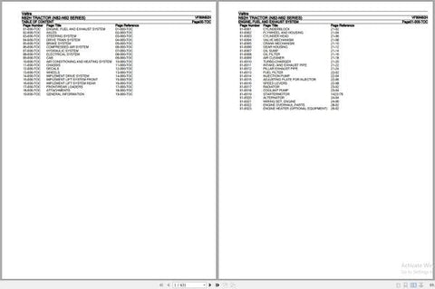 With easy navigation and clear illustrations, the N92H Parts Catalog Manual allows you to quickly identify the parts you need, saving you time and effort. Whether you're a seasoned mechanic or a tractor owner looking to perform DIY repairs, this manual is an invaluable tool that enhances your understanding of your tractor's inner workings.