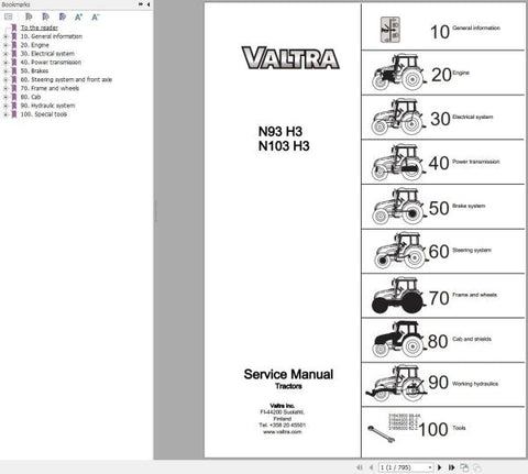 Discover the ultimate resource for maintaining your Valtra Tractor N93H3 and N103H3 with our comprehensive service manual in PDF format. This digital guide is designed to provide you with detailed instructions, diagrams, and troubleshooting tips to ensure your tractor operates at peak performance.