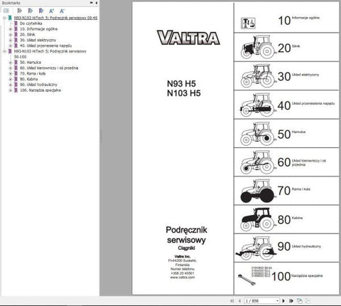 Discover the ultimate resource for maintaining your Valtra Tractor N93H5 and N103H5 with our comprehensive service manual in PDF format. This digital guide is designed to provide you with detailed insights into the operation, maintenance, and troubleshooting of your tractor, ensuring optimal performance and longevity.