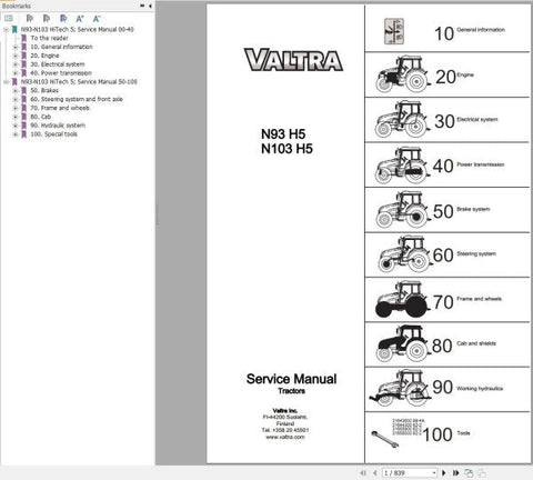 Discover the ultimate resource for maintaining your Valtra Tractor N93H5 and N103H5 with our comprehensive service manual in PDF format. This digital guide is designed to provide you with detailed insights and step-by-step instructions, ensuring that you can perform repairs and maintenance with confidence.