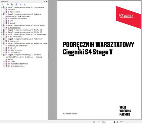 Discover the ultimate resource for your Valtra S4 Stage V tractor with our comprehensive workshop manual in PDF format. This essential guide is designed to provide you with detailed insights into maintenance, troubleshooting, and repair procedures, ensuring your tractor operates at peak performance.