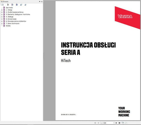 Discover the essential VALTRA TRACTOR SERIES A OPERATOR’S MANUAL (39904303) in a convenient PDF format. This comprehensive guide is designed to enhance your understanding and operation of the Series A tractors, ensuring you get the most out of your equipment.