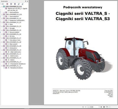 Unlock the full potential of your Valtra S S3 Series tractor with our comprehensive Workshop Manual, available in a convenient PDF format. This essential guide provides detailed insights into maintenance, troubleshooting, and repair procedures, ensuring your tractor operates at peak performance.