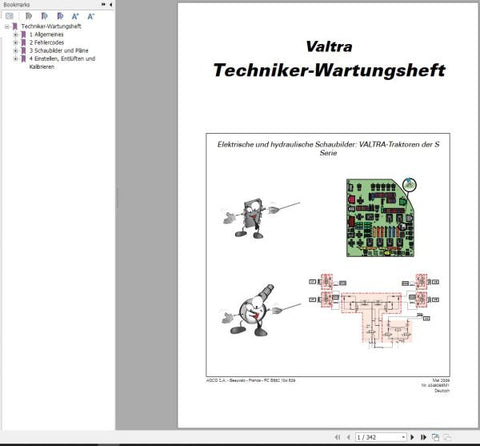 Unlock the full potential of your Valtra S Series tractor with our comprehensive Electrical and Hydraulics Diagrams Manual. This PDF file is an essential resource for operators and technicians, providing detailed schematics that simplify troubleshooting and maintenance tasks.