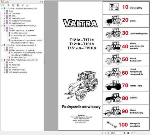 Discover the ultimate resource for maintaining your Valtra Tractor with the T121C to T191LS Service Manual in PDF format. This comprehensive guide is designed to provide you with detailed instructions and insights, ensuring your tractor operates at peak performance.