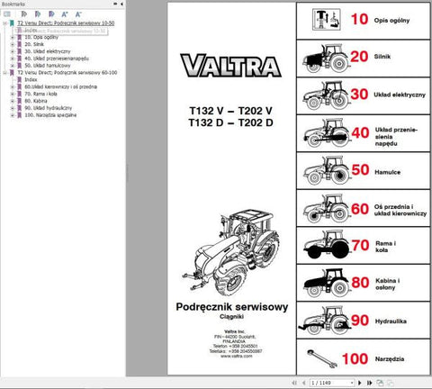 Unlock the full potential of your VALTRA T132V – T202V and T132D – T202D tractors with our comprehensive Service Manual in PDF format. This essential guide provides detailed insights into maintenance, troubleshooting, and repair procedures, ensuring your machinery operates at peak performance.