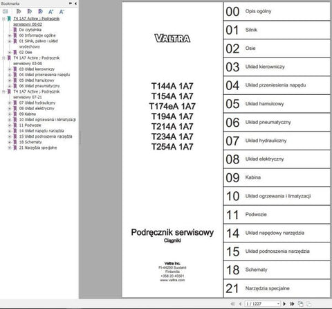 Unlock the full potential of your Valtra tractor with the comprehensive T144A1A7 to T254A1A7 Service Manual. This PDF file is an essential resource for both seasoned mechanics and DIY enthusiasts, providing detailed insights into maintenance, troubleshooting, and repair procedures tailored specifically for your model.