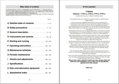 Discover the essential guide for your Valtra tractor with the T151ELS, T161LS, T171LS, and T191LS Operator’s Manual in PDF format. This comprehensive manual is designed to provide you with all the necessary information to operate and maintain your tractor efficiently, ensuring optimal performance and longevity.
