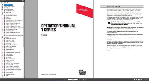 Discover the ultimate resource for your Valtra T Series tractor with the comprehensive Operator Manual in PDF format. Designed specifically for models T144V, T154V, T174EV, T194V, T214V, and T234V, this manual provides essential information to enhance your operational efficiency and ensure optimal performance.