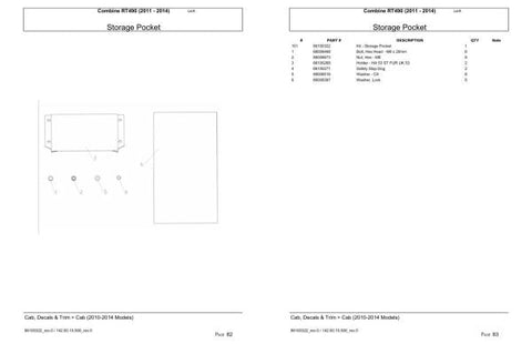 Unlock the full potential of your VERSATILE COMBINE RT490 with our comprehensive Parts Catalog Manual for the years 2011-2014. This PDF file is an essential resource for anyone looking to maintain, repair, or upgrade their combine, ensuring you have access to detailed diagrams and part specifications at your fingertips.