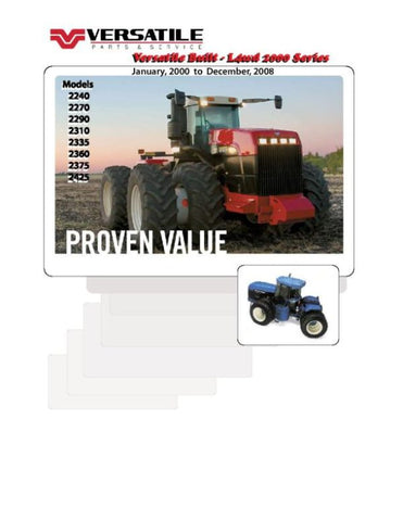Discover the ultimate resource for your Versatile Tractor 2425 4WD with our comprehensive Parts Catalog Manual, covering models from 2000 to 2006. This PDF file is designed to provide you with detailed diagrams and part numbers, ensuring you can easily identify and order the components you need for maintenance and repairs.