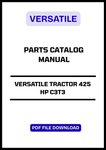 Discover the ultimate resource for your VERSATILE TRACTOR with the 425 HP C3T3 Parts Catalog Manual in PDF format. This comprehensive manual is designed to provide you with detailed information on every component of your tractor, ensuring you have the knowledge needed for maintenance and repairs.