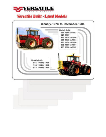 Unlock the full potential of your VERSATILE TRACTOR 855V 4WD with our comprehensive Parts Catalog Manual from 1981. This PDF file is an essential resource for anyone looking to maintain, repair, or upgrade their tractor,