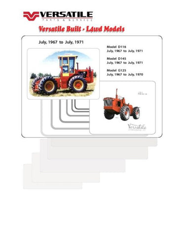 Discover the ultimate resource for your VERSATILE TRACTOR D145 4WD with our comprehensive Parts Catalog Manual, covering models from 1968 to 1971.