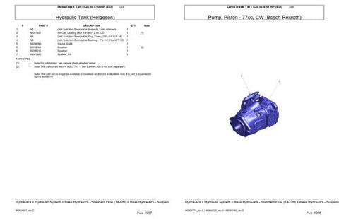 Discover the ultimate resource for your Deltatrack T4F tractor with our comprehensive Parts Catalog Manual, available in a convenient PDF format. This manual covers models ranging from 520 to 610 HP, 