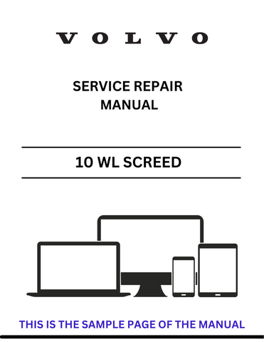 Discover the comprehensive service repair manual for the VOLVO 10 FT ELECTRIC WL VOLVO SCREED (SCR). Download the PDF for expert guidance and maintenance tips.