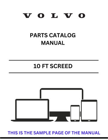  Discover the comprehensive VOLVO 10 FT WedgeLock Screed parts catalog manual in PDF format. Access detailed information for efficient maintenance and repairs.