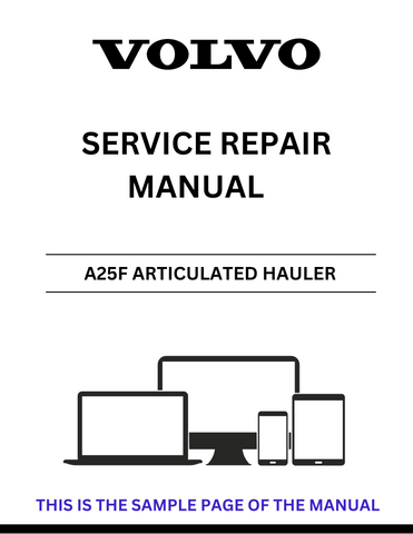  Unlock the full potential of your Volvo A25F Articulated Hauler with our comprehensive Service Repair Manual, designed specifically for serial numbers 13001-99999. This PDF file is an essential resource for both professional mechanics and DIY enthusiasts, providing detailed instructions and diagrams to ensure efficient maintenance and repairs.