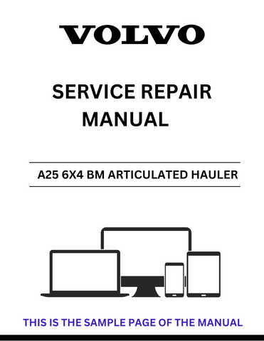  Unlock the full potential of your VOLVO A25 6X4 BM Articulated Hauler with our comprehensive Service Repair Manual in PDF format. This essential guide provides detailed instructions and diagrams, ensuring you have all the information needed for effective maintenance and repairs.