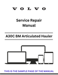  Discover the comprehensive service repair manual for the VOLVO A30C BM articulated haulers. Download the PDF for expert guidance and maintenance tips.