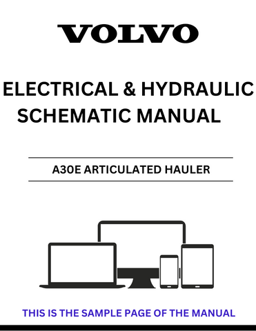 Unlock the full potential of your Volvo A30E Articulated Hauler with our comprehensive Electrical and Hydraulic Schematic Manual. This PDF file is designed to provide you with detailed diagrams and schematics, ensuring you have all the information needed for efficient maintenance and troubleshooting.
