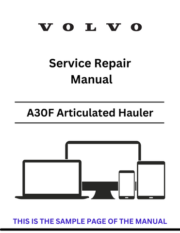  Access the VOLVO A30F SN 12002-99999 articulated hauler service repair manual. This PDF file provides essential guidance for effective maintenance and repairs.