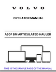 Discover the comprehensive operator manual for the VOLVO A30F articulated hauler. Download the PDF for essential guidelines and operational insights.