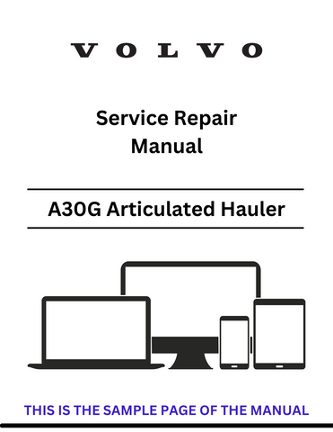 Access the Volvo A30G articulated hauler service repair manual in PDF format. Ensure optimal performance with detailed instructions and maintenance insights.