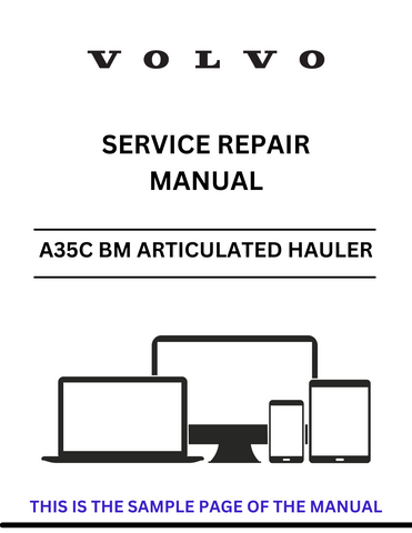 Discover the comprehensive service repair manual for the VOLVO A35C BM articulated haulers. Download the PDF for expert guidance and maintenance tips.
