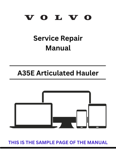 Access the Volvo A35E articulated hauler service repair manual in PDF format. Ensure optimal performance with detailed maintenance and repair instructions.