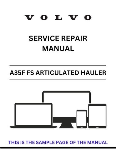 Discover the comprehensive service repair manual for VOLVO A35F FS SN 10001-99999 articulated haulers. Download the PDF for expert guidance and maintenance tips.
