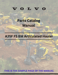  Discover the comprehensive parts catalog manual for VOLVO A35F FS SN 10001-99999 articulated haulers. Access the PDF file for detailed specifications and parts information.