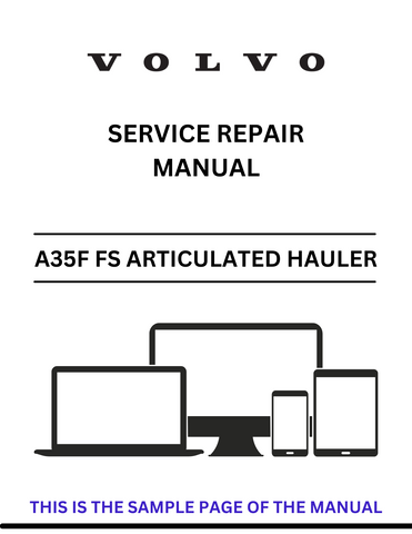 Access the VOLVO A35F FS SN 320001 articulated hauler service repair manual. This PDF file provides essential information for effective maintenance and repairs.