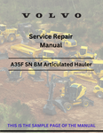  Discover the comprehensive service repair manual for VOLVO A35F FS SN 320001 articulated haulers. Download the PDF for expert guidance and maintenance tips.