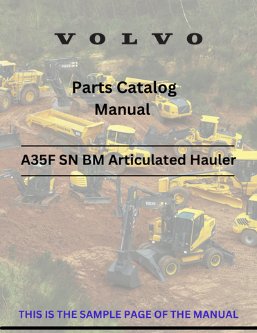  Discover the comprehensive parts catalog manual for VOLVO A35F SN 320001 articulated haulers. Access the PDF file for detailed specifications and components.