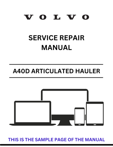 Access the Volvo A40D articulated hauler service repair manual in PDF format. Ensure optimal performance with detailed maintenance and repair instructions.