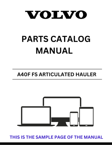 Discover the comprehensive VOLVO A40F FS Articulated Hauler Parts Catalog Manual, designed to provide you with all the essential information for maintaining and repairing your equipment. This PDF file is a valuable resource for technicians and operators alike, ensuring you have access to detailed parts listings and specifications at your fingertips.