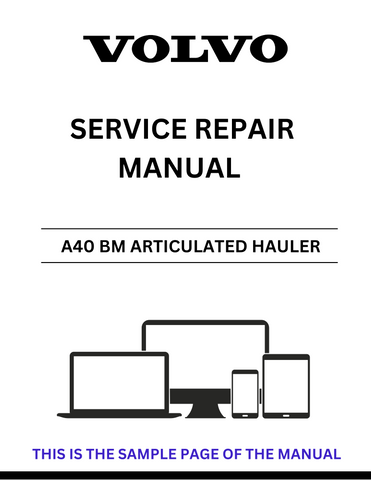 Unlock the full potential of your VOLVO A40 BM Articulated Hauler with our comprehensive Service Repair Manual in PDF format. This essential guide provides detailed instructions and diagrams, ensuring you have all the information needed for effective maintenance and repairs.