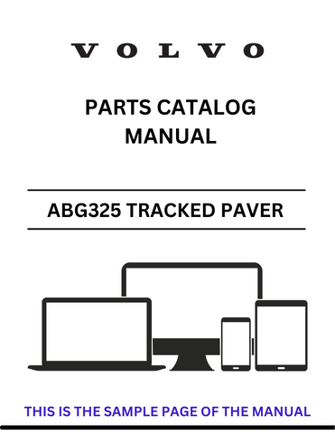 Discover the comprehensive parts catalog manual for the VOLVO ABG325 PID.56261480 tracked paver. Access the PDF file for detailed specifications and components.