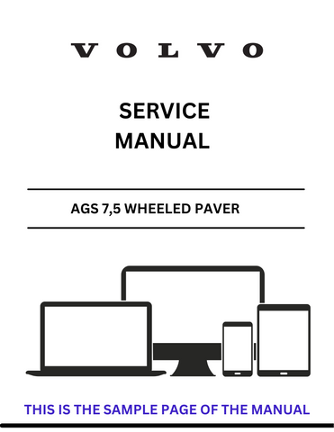 Discover the ultimate resource for maintaining your VOLVO AGS 7.5 Wheeled Paver with our comprehensive Service Manual in PDF format. This essential guide provides detailed insights into the operation, maintenance, and troubleshooting of your equipment, ensuring optimal performance and longevity.
