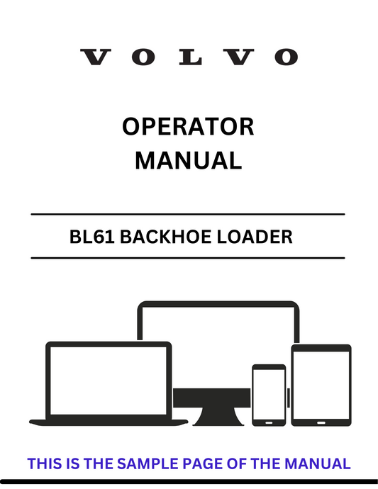  Unlock the full potential of your Volvo BL61 Backhoe Loader with our comprehensive Operator Manual in PDF format. This essential guide provides detailed instructions and insights to help you operate your machine safely and efficiently, ensuring optimal performance on every job site.
