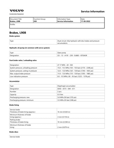  Unlock the full potential of your VOLVO BM L90B Wheel Loader with our comprehensive 2022 Service Manual in PDF format. This essential guide provides detailed maintenance procedures, troubleshooting tips, and specifications to ensure your equipment operates at peak performance. With easy navigation and clear illustrations, you can quickly find the information you need to keep your loader running smoothly and efficiently. Invest in this invaluable resource today and enhance the longevity and reliability of 