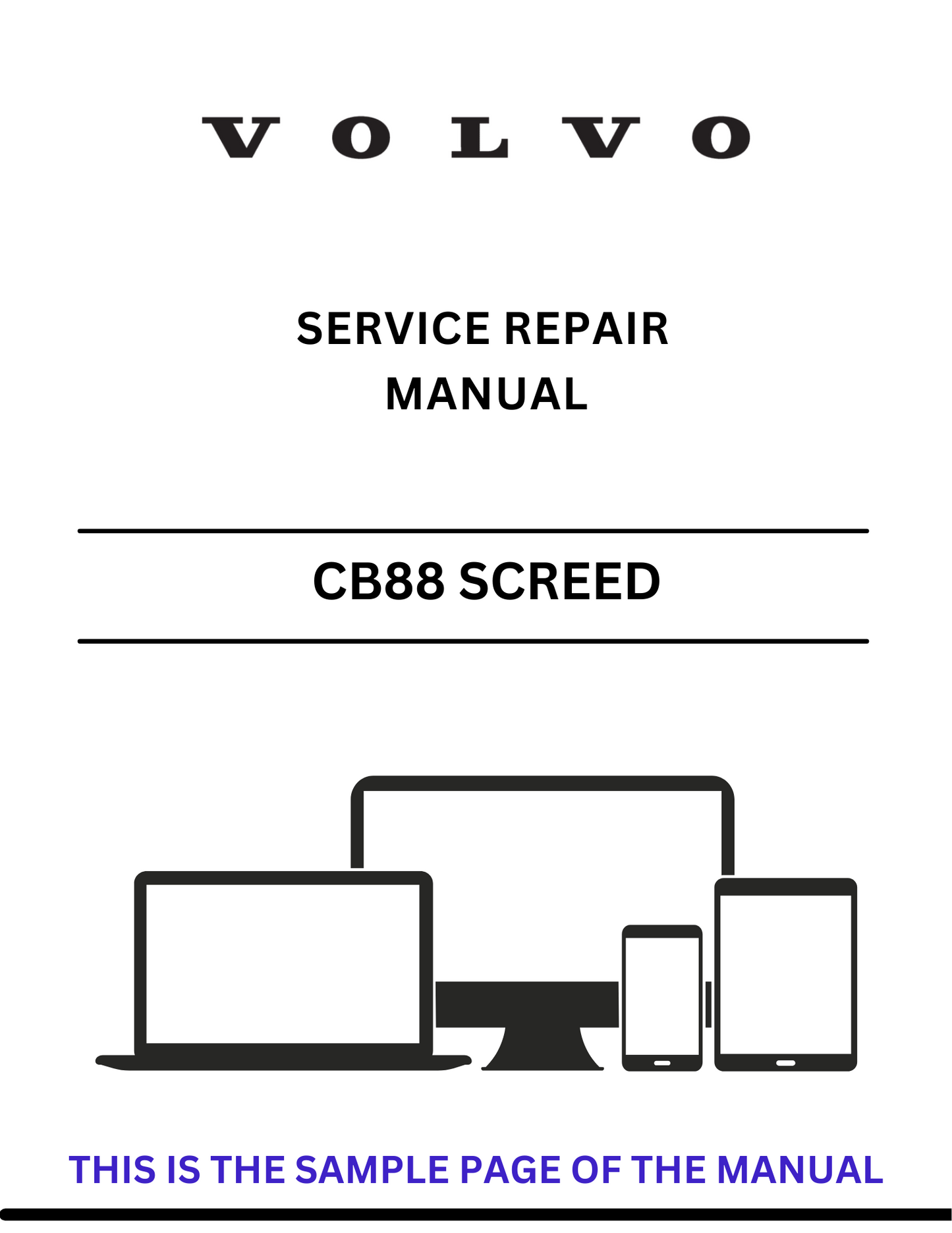 Discover the comprehensive Volvo CB88 GTC Screed (SCR) Service Repair Manual in PDF format. Access expert guidance for efficient maintenance and repairs.