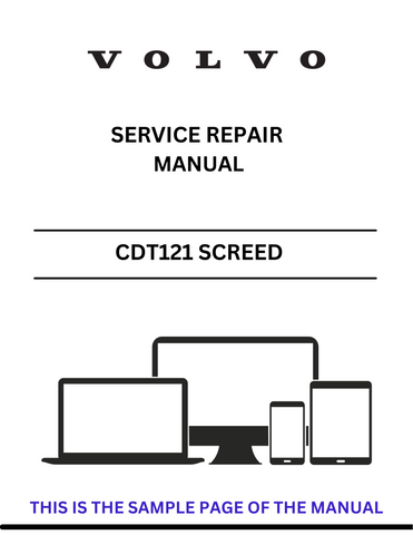 Discover the comprehensive service repair manual for VOLVO CDT121 PID.12803387 SCREED (SCR). Download the PDF file for expert guidance and maintenance tips.