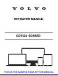  Discover the comprehensive operator manual for the VOLVO CDT121 PID. 12803387 Screed (SCR). Download the PDF file for essential guidance and operational insights.