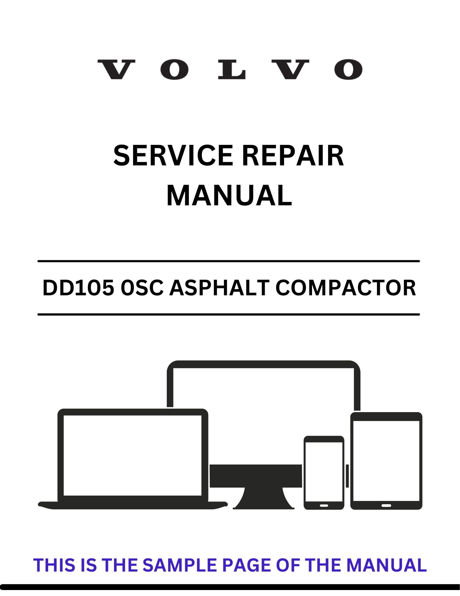 Access the VOLVO DD105 0SC Asphalt Compactor service repair manual in PDF format. Ensure optimal performance with detailed instructions and maintenance advice.