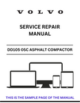 Access the VOLVO DD105 0SC Asphalt Compactor service repair manual in PDF format. Ensure optimal performance with detailed instructions and maintenance advice.